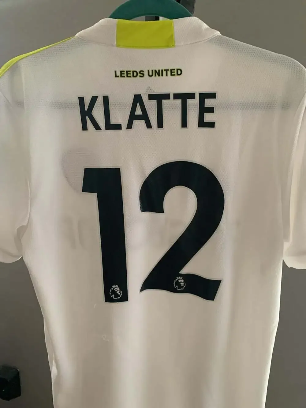 Adidas Leeds United 2021/2022 Home Football Jersey - #12 KLATTE